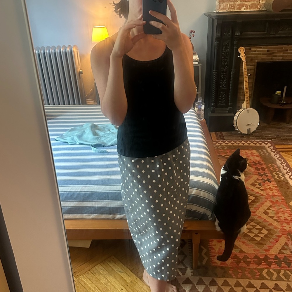 Polka Dot Midi Skirt